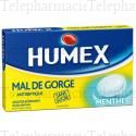 HUMEX MAL DE GORGE MENTHE 20 mg SANS SUCRE, pastille édulcorée à l'isomalt